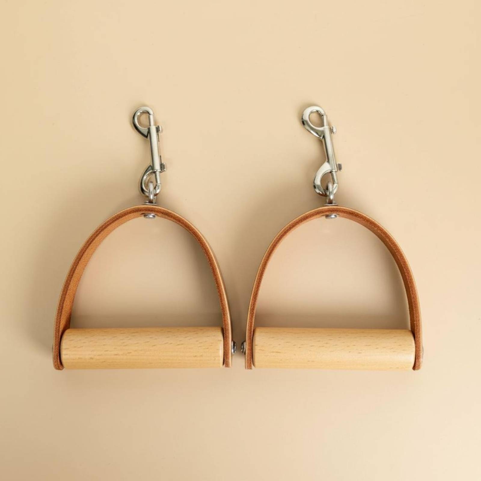 2 Pieces Leather Wood Handles  - огляд і ціна Pilates & Yoga Studio Alineacion