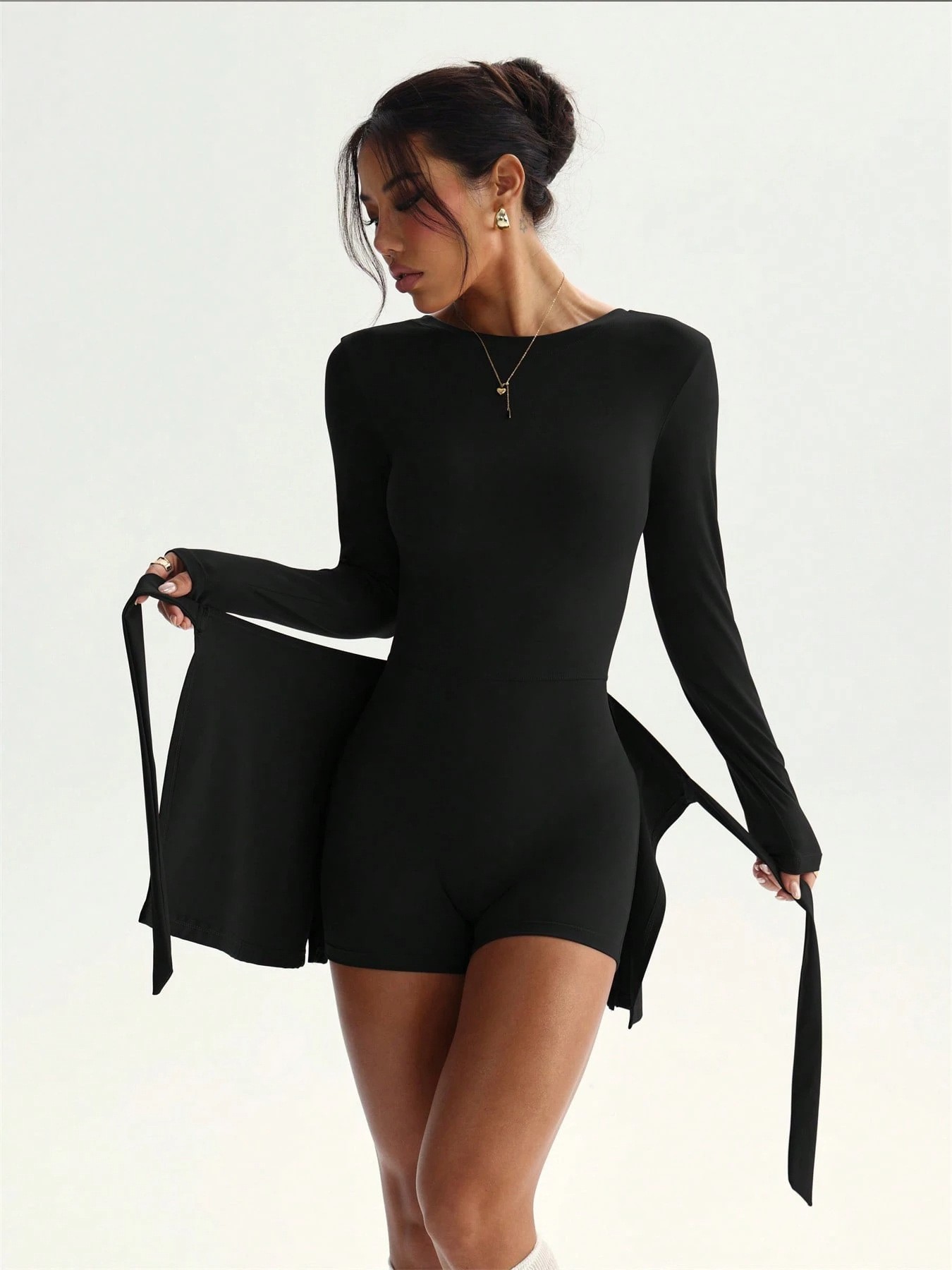 Solid Color Long Sleeved Slim  - огляд і ціна Pilates Yoga Set
