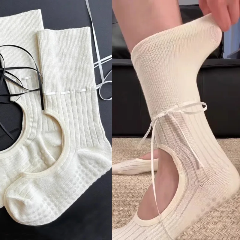 Fashion Women Yoga Socks Ribbo - огляд і ціна Youtube Yoga Pilates