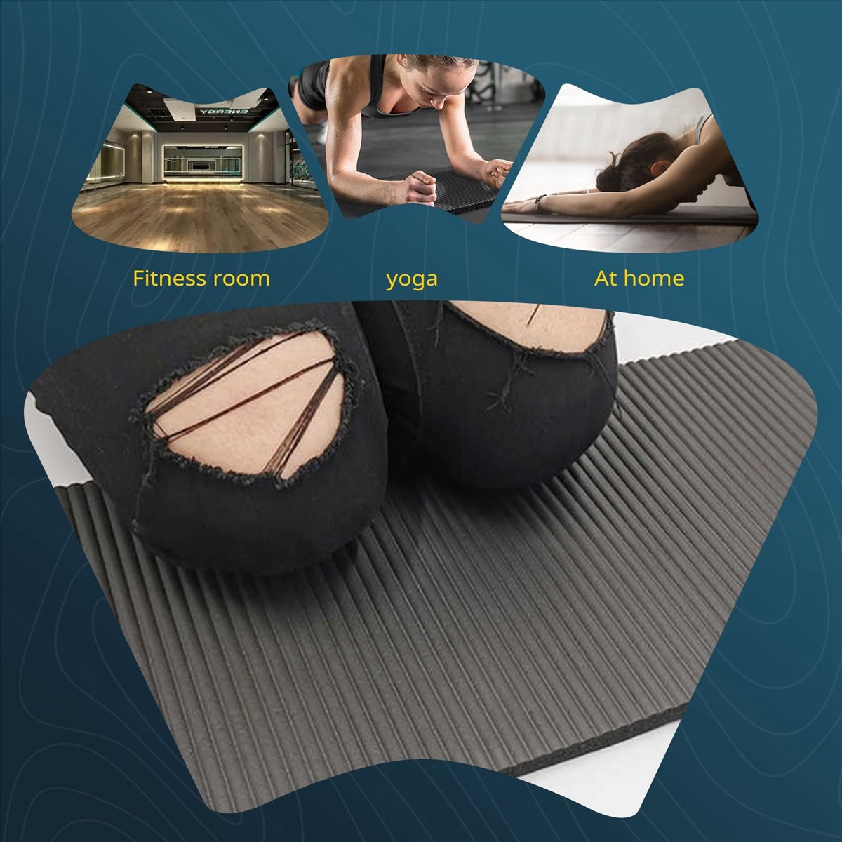 Doings 15MM Thick Yoga Mat Com - огляд і ціна Pilates Yoga Knee Pads