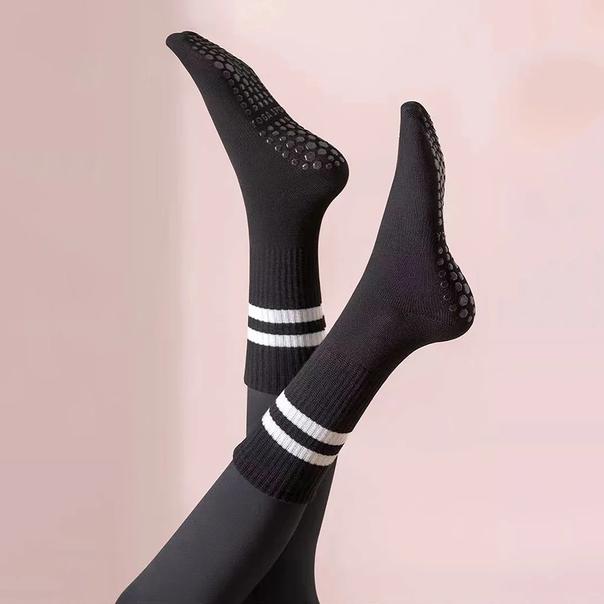 3 Pairs Long Yoga Socks with G - огляд і ціна Youtube Yoga Pilates
