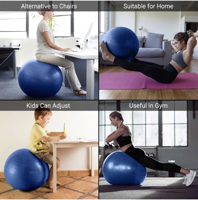 Yoga Ball 75cm Explosion-proof - огляд і ціна Pilates Toning Ball