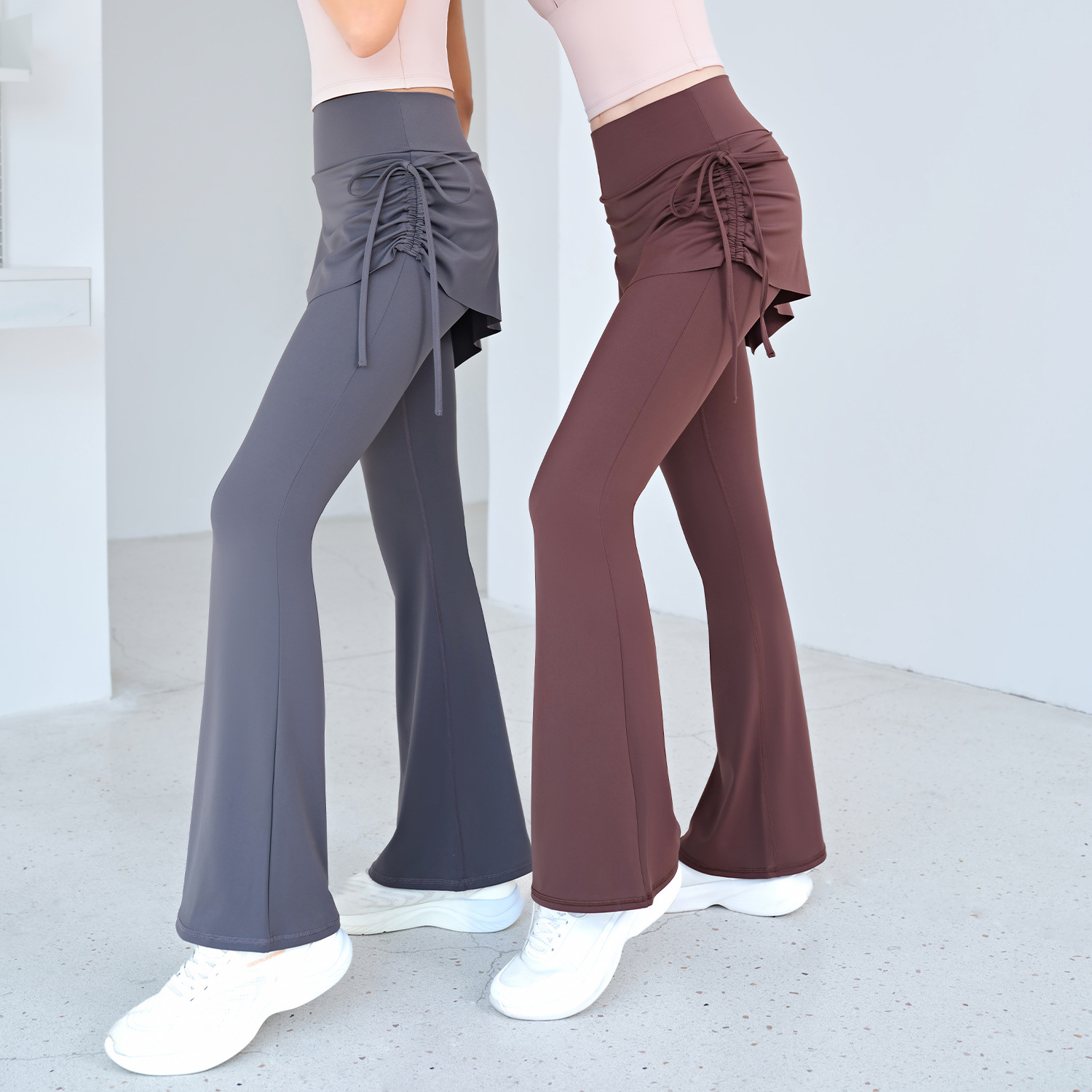 High Waist Flared Yoga Skort f - огляд і ціна Pilates Yoga Roma